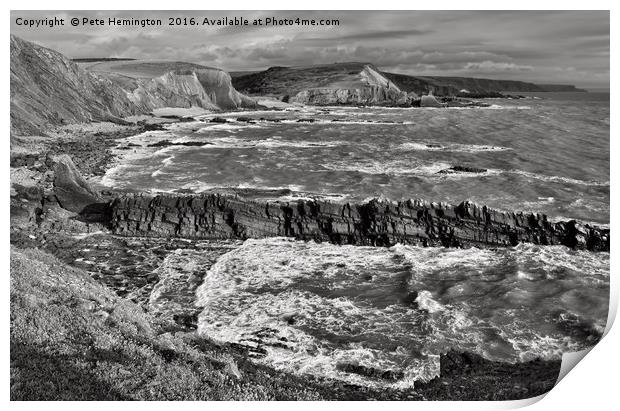 Hartland from Gull Rock Print by Pete Hemington