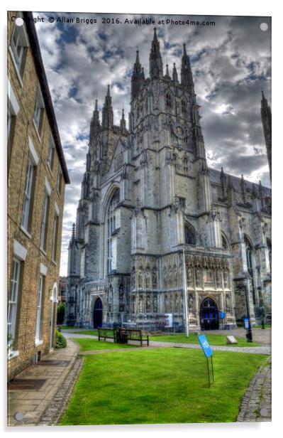 Canterbury Cathedral Acrylic by Allan Briggs