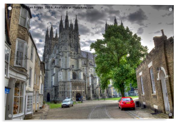Canterbury Cathedral Acrylic by Allan Briggs