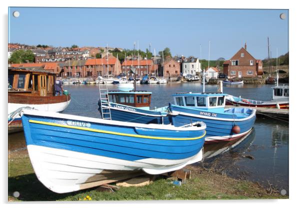 Whitby  Boats. Acrylic by Irene Burdell