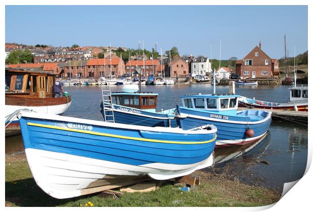 Whitby  Boats. Print by Irene Burdell