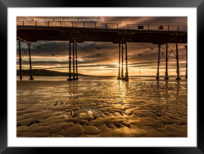 Saltburn Gold Framed Mounted Print by keith sayer
