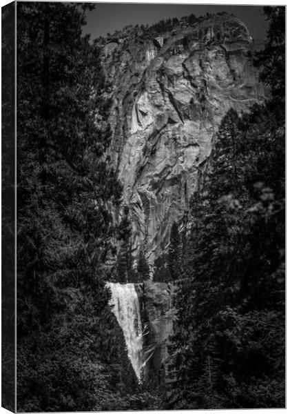 Vernal Falls below Liberty Cap Canvas Print by Gareth Burge Photography