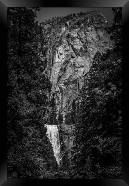 Vernal Falls below Liberty Cap Framed Print by Gareth Burge Photography