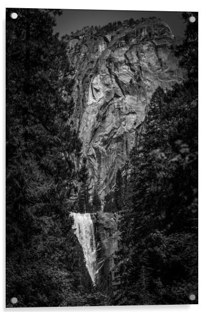 Vernal Falls below Liberty Cap Acrylic by Gareth Burge Photography