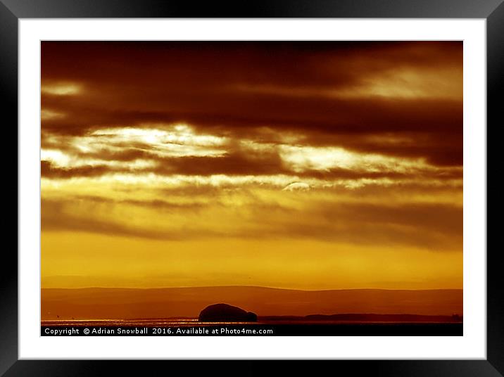 The Bass Rock Framed Mounted Print by Adrian Snowball