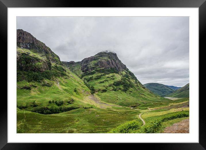 Glencoe Landscape Highland Scotland Framed Mounted Print by Michelle PREVOT