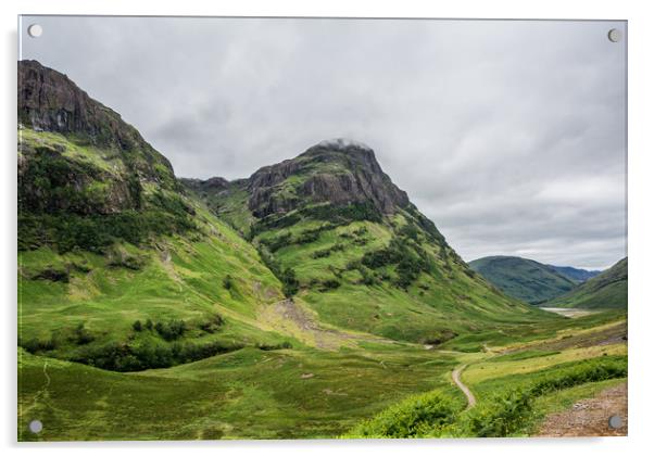 Glencoe Landscape Highland Scotland Acrylic by Michelle PREVOT