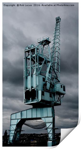 Industrial past haunting the river Medway Print by Rob Lucas