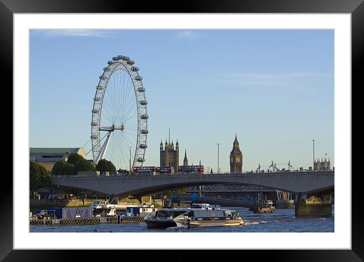 Thames View Framed Mounted Print by David French