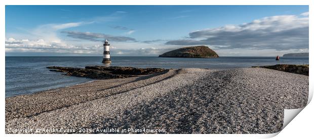 Penmon Point Lighthouse Print by Adrian Evans