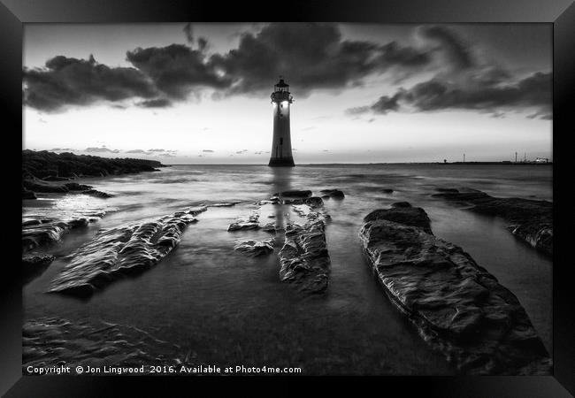 Perch Rock Lighthouse Framed Print by Jon Lingwood
