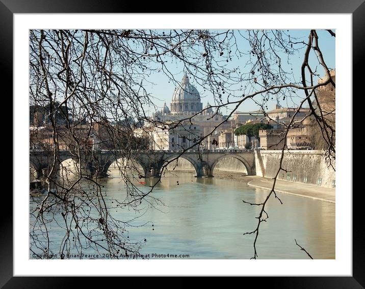 St Peters Basilica - Vatican City Rome Framed Mounted Print by Brian Pearce