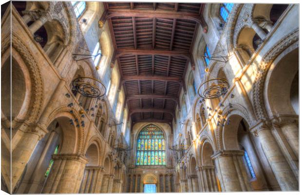 Rochester Cathedral Canvas Print by David Pyatt