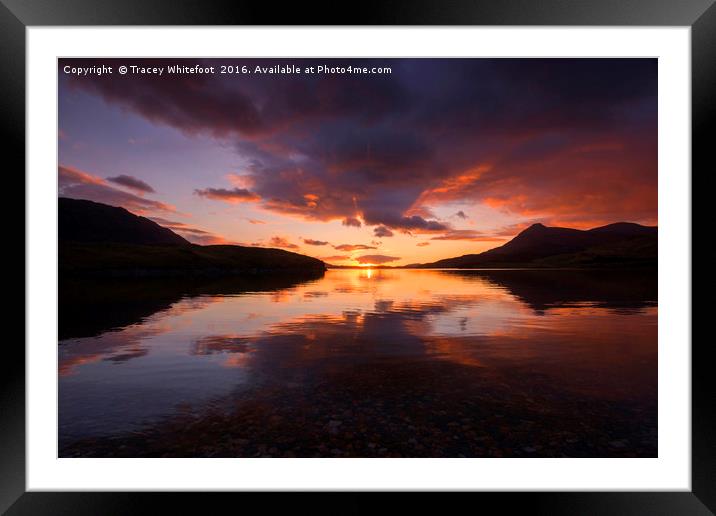 Assynt Sunset  Framed Mounted Print by Tracey Whitefoot
