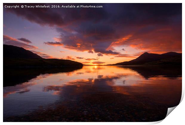 Assynt Sunset  Print by Tracey Whitefoot