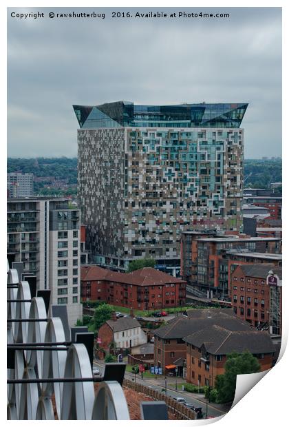 View From The Birmingham Library Print by rawshutterbug 