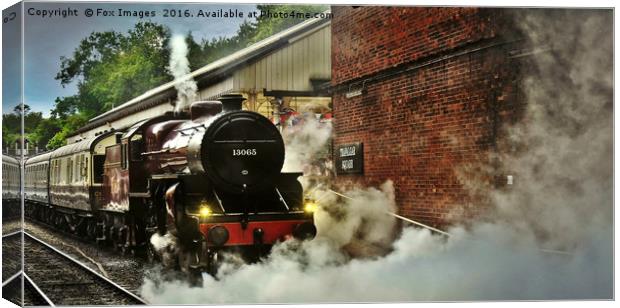  13065 locomotive at Bury station Canvas Print by Derrick Fox Lomax