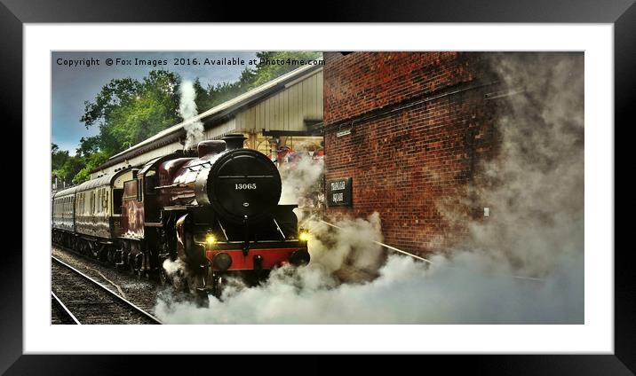  13065 locomotive at Bury station Framed Mounted Print by Derrick Fox Lomax