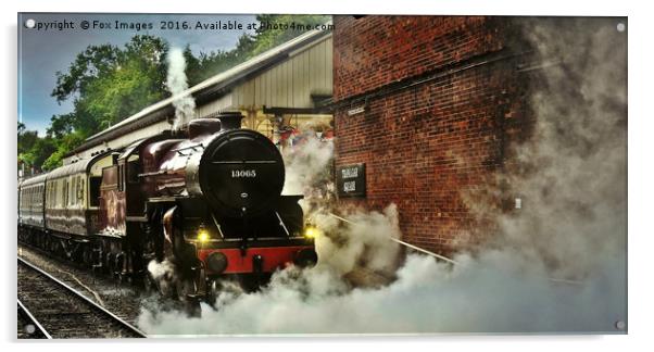  13065 locomotive at Bury station Acrylic by Derrick Fox Lomax