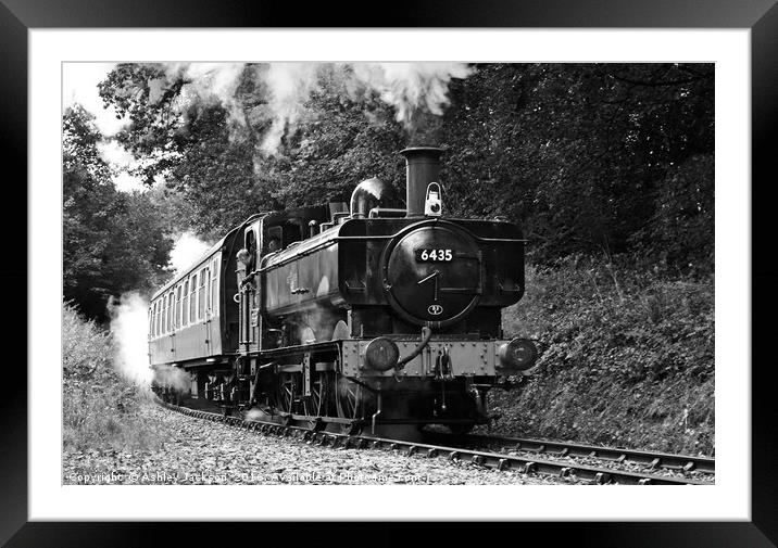 Steam Train Framed Mounted Print by Ashley Jackson