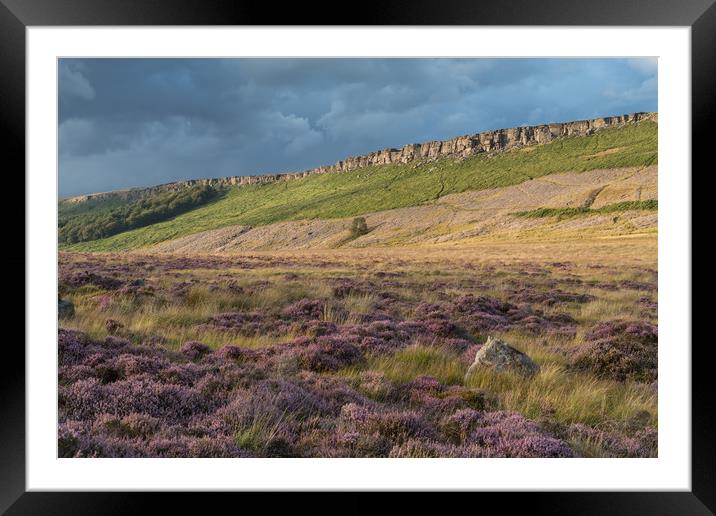 Carhead Rocks to Stanage Edge Framed Mounted Print by James Grant