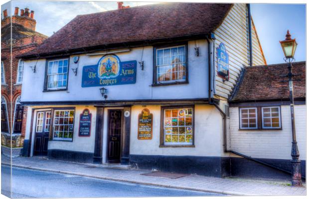 The Coopers Arms Pub Rochester Canvas Print by David Pyatt