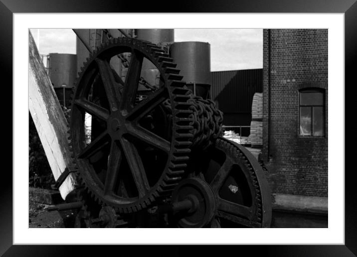 Old Canalside Crane, Rotherham Framed Mounted Print by Chris Watson