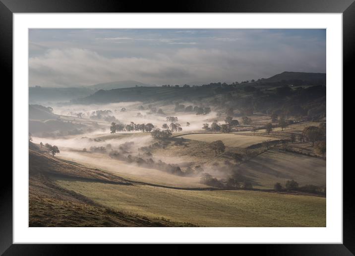 The Dove Valley near Crowdecote Framed Mounted Print by James Grant
