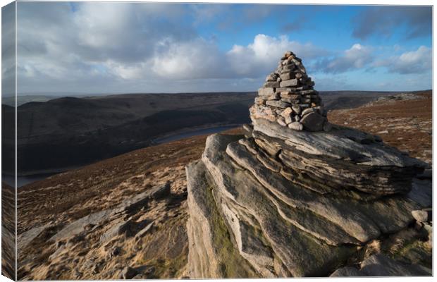 Fox Stone Cairn Canvas Print by James Grant
