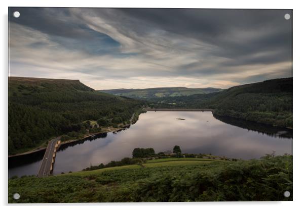 Ladybower Mirror Reflections Acrylic by James Grant