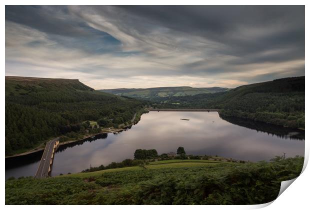 Ladybower Mirror Reflections Print by James Grant