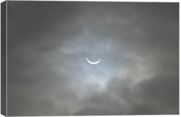 Eclipse Smile March 2015 Canvas Print by James Grant