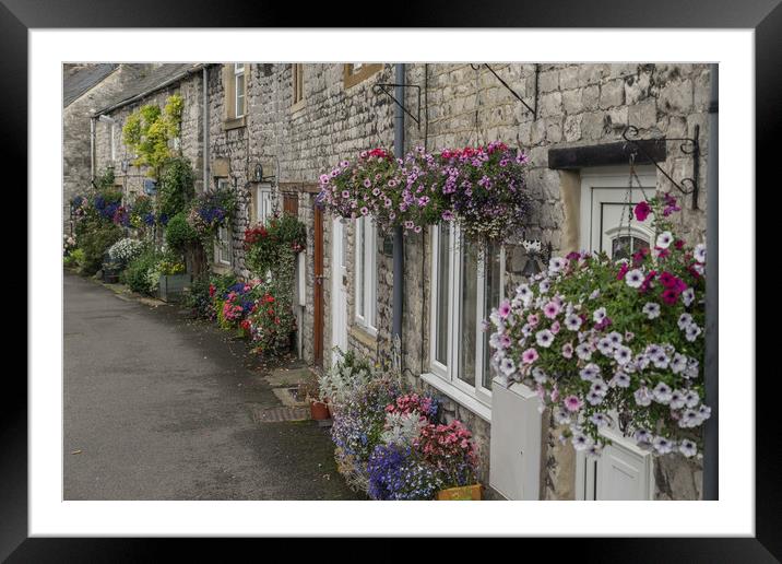 Tideswell Cottages Framed Mounted Print by James Grant