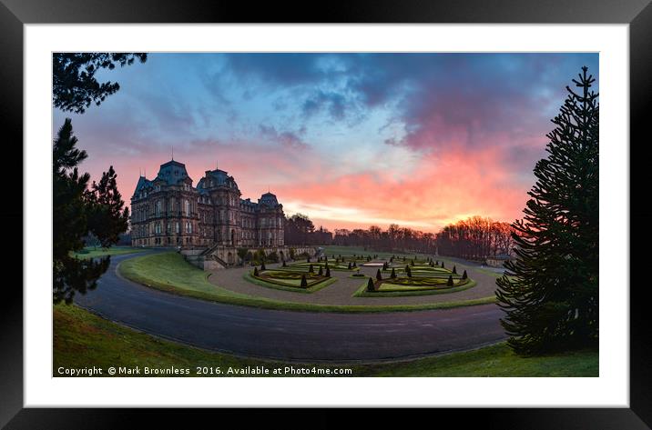 'Bowes Museum Sunrise' Framed Mounted Print by Mark Brownless