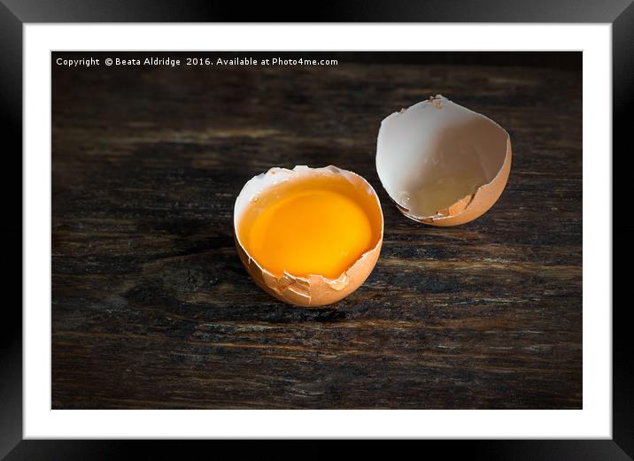 Broken Egg Framed Mounted Print by Beata Aldridge