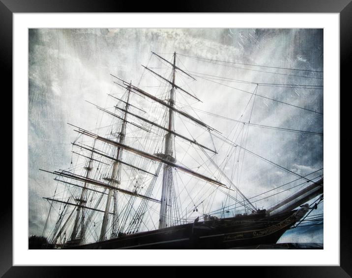 Tall Ship Framed Mounted Print by Mary Lane