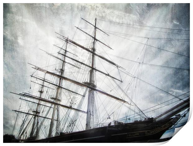 Tall Ship Print by Mary Lane