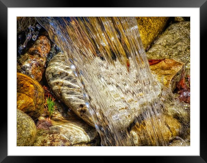 Water Fall Framed Mounted Print by Mary Lane