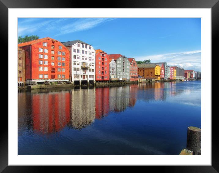 Trondheim Framed Mounted Print by Mary Lane