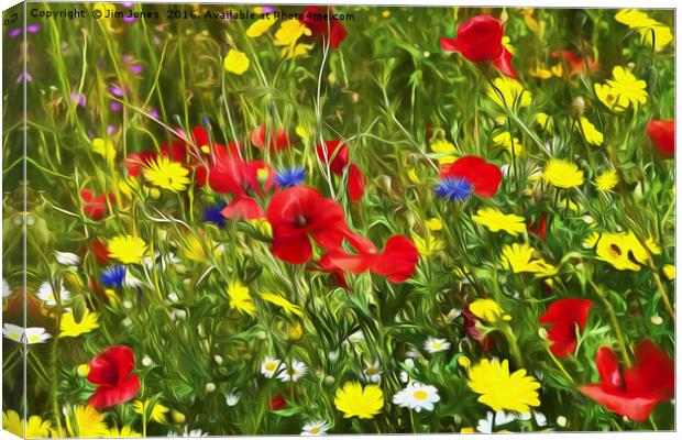 Artistic Wild Flowers Canvas Print by Jim Jones