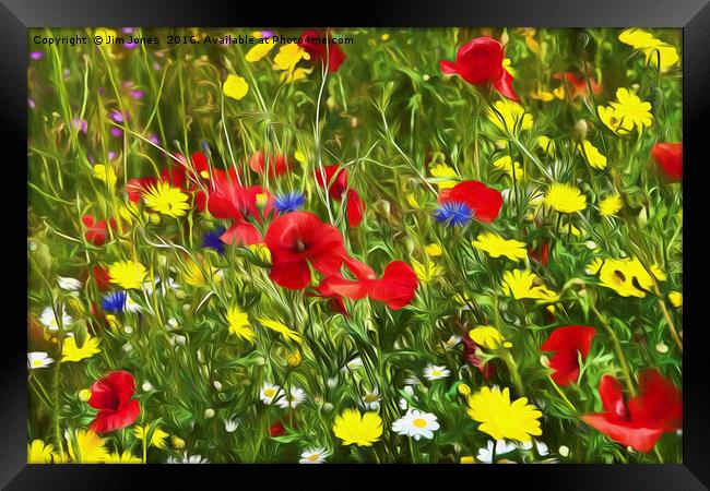 Artistic Wild Flowers Framed Print by Jim Jones