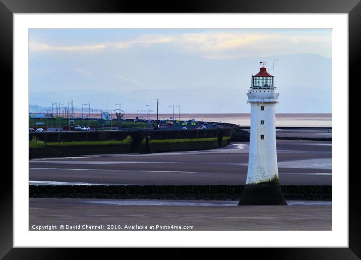 New Brighton Lighthouse  Framed Mounted Print by David Chennell