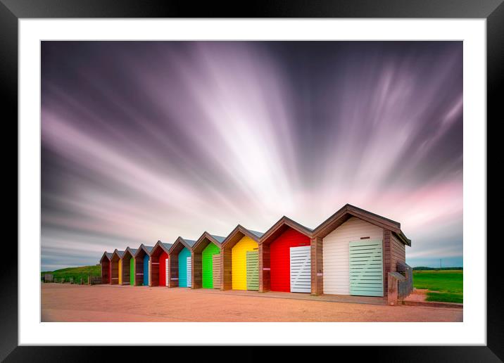 Blyth Beach Huts - Long Exposure Framed Mounted Print by Paul Appleby