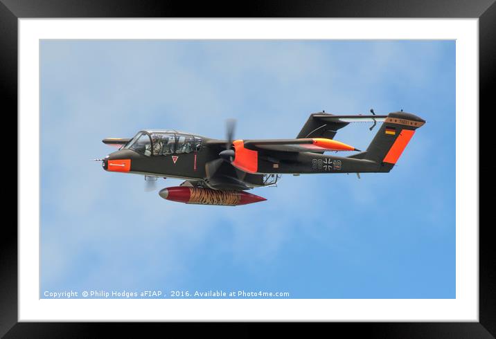 Rockwell OV-10B Bronco Framed Mounted Print by Philip Hodges aFIAP ,