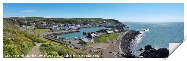 Portpatrick Panorama Print by Charles Little