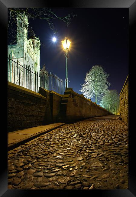 Lamplight & Moonlight - Durham Cathedral Framed Print by David Lewins (LRPS)