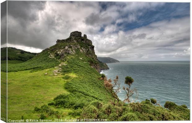 Castle Rock at Valley of the Rocks  Canvas Print by Rosie Spooner