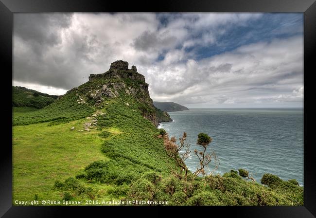 Castle Rock at Valley of the Rocks  Framed Print by Rosie Spooner