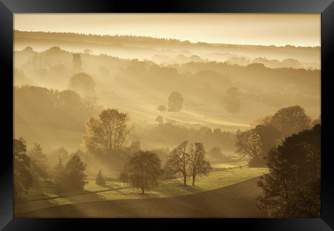 The downs in Autumn Framed Print by Ian Hufton